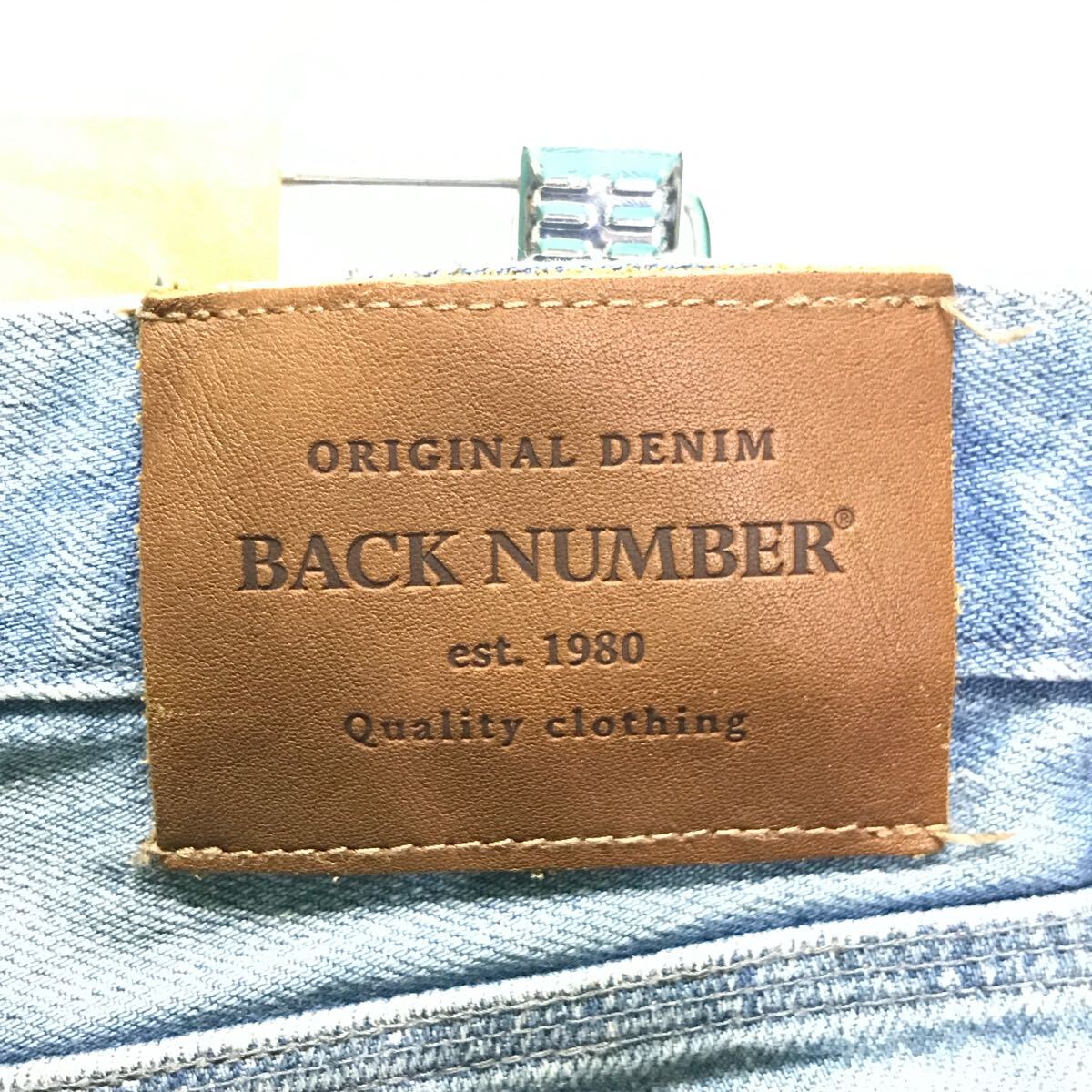 和紙 デニム◎【BACK NUMBER】バックナンバー ジーンズ パンツ ジーパン ズボン ボトムス テーパード アメカジ インディゴ w29 /Y26418iD_画像8