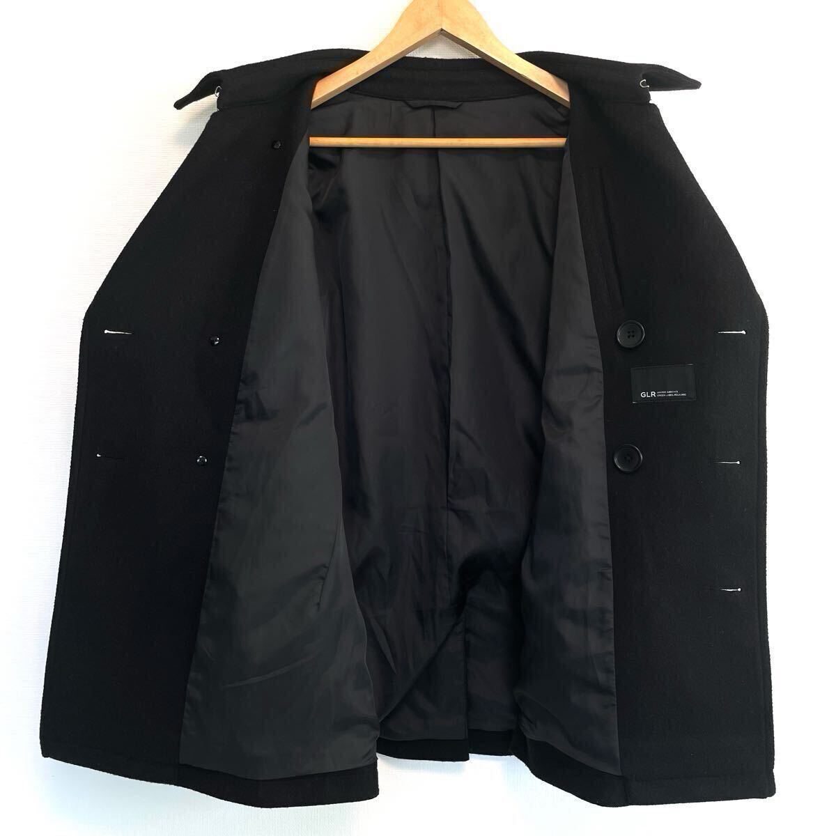クラシカルなコート◎【GLR UNITED ARROWS】ユナイテッドアローズ 上品 ピー P コート ビジネス ブラック 黒 メンズ サイズ L /Y32941RR_画像4