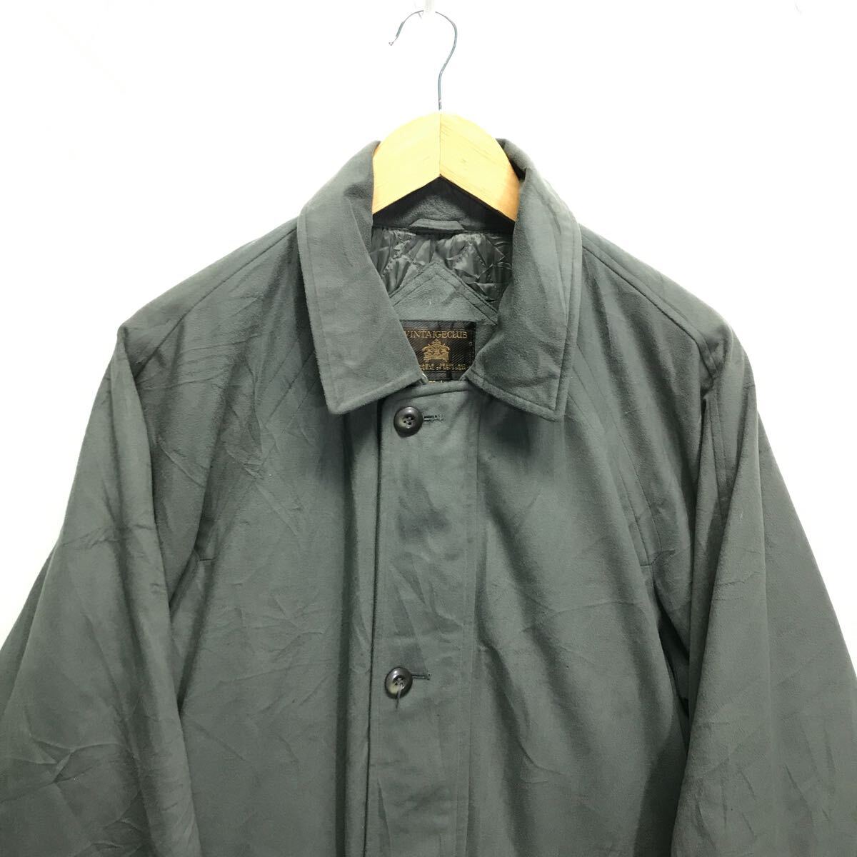 50代60代ミドルエイジの大定番◎【VINTAGECLUB】中綿コート アウター ロング丈 大人の雰囲気 紳士 ビジネスシーン 仕事 カーキ L /Y20779ii_画像5
