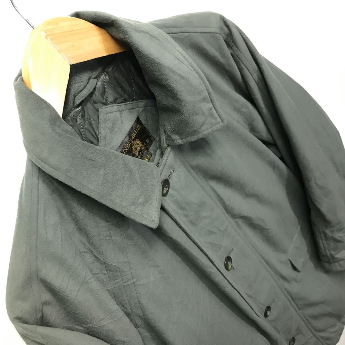 50代60代ミドルエイジの大定番◎【VINTAGECLUB】中綿コート アウター ロング丈 大人の雰囲気 紳士 ビジネスシーン 仕事 カーキ L /Y20779ii_画像7