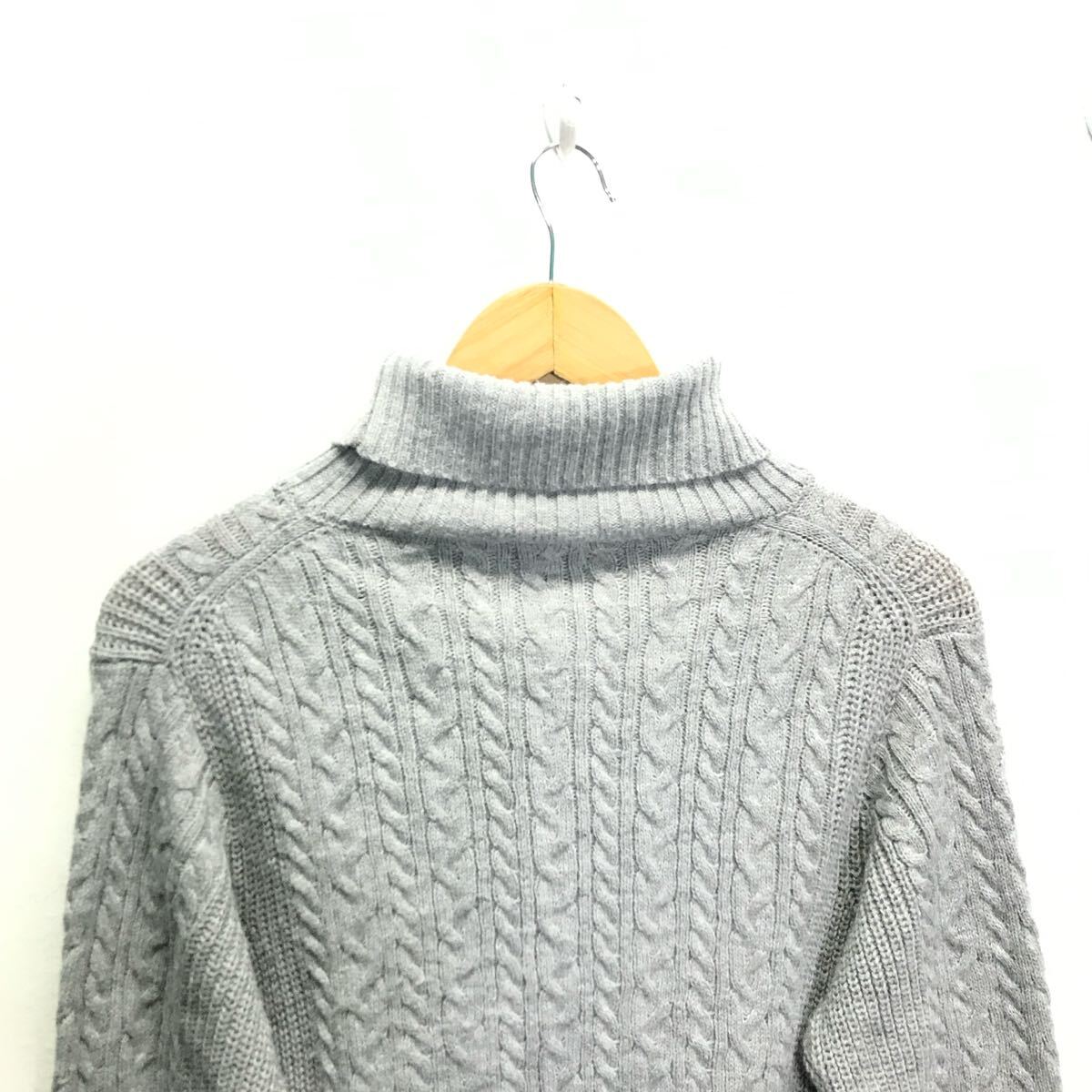 スマートな着こなしに◎【BROWNY STANDARD】ブラウニー ハイネック セーター トップス タートル ニット着回し 重ね着 グレー M /Y26163iD_画像5