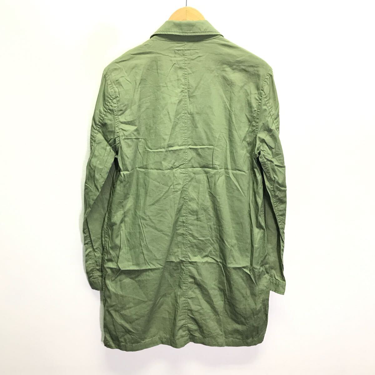 キレイめな印象◎【Beno】ビーノ ショップ コート チェスター ミリタリー 大人カジュアル シンプル カーキ メンズ サイズ M /Y31448ii_画像3