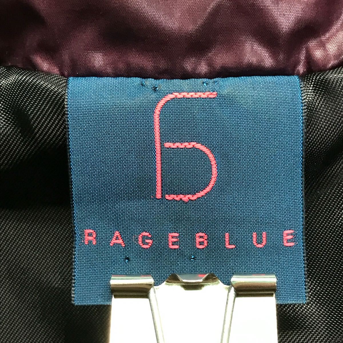 軽い着心地◎スタイリッシュな1着◎【RAGEBLUE】レイジブルー 中綿ブルゾン アウター ナイロンジャケット お兄系 ワインレッド L /Y28496iQ_画像9