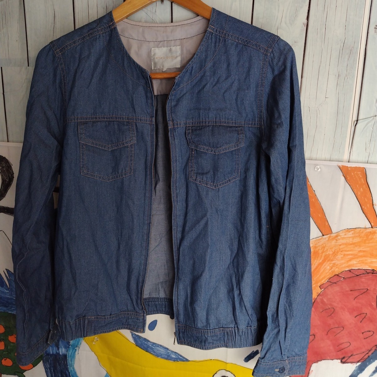 ehkasopo レディースフリーサイズ　 デニムジャケットけ53_画像2