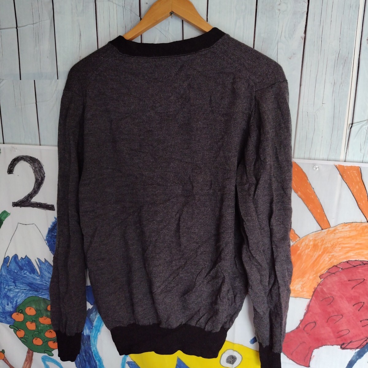 inteante メンズLサイズ 長袖 カーディガン ニット　け60_画像5