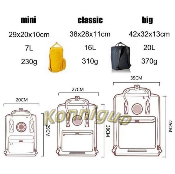大人気☆カンケンリュックサック バッグ フェールラーベン 大容量16L グレーブルー_画像5