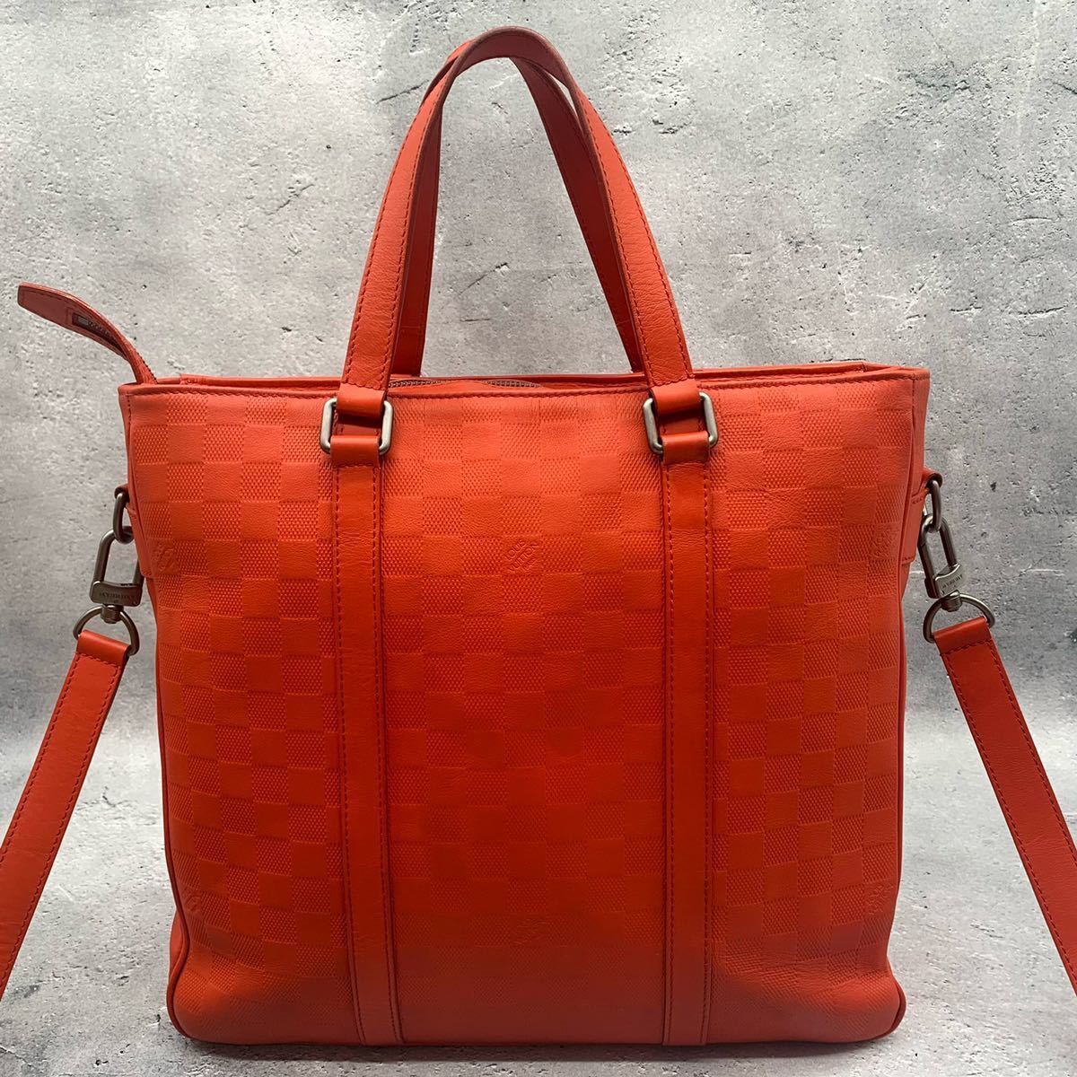 【美品】LOUIS VUITTON ルイヴィトン ダミエ アンフィニ タダオ PM 2way トートバッグ ショルダーバッグ レザー フュージョン