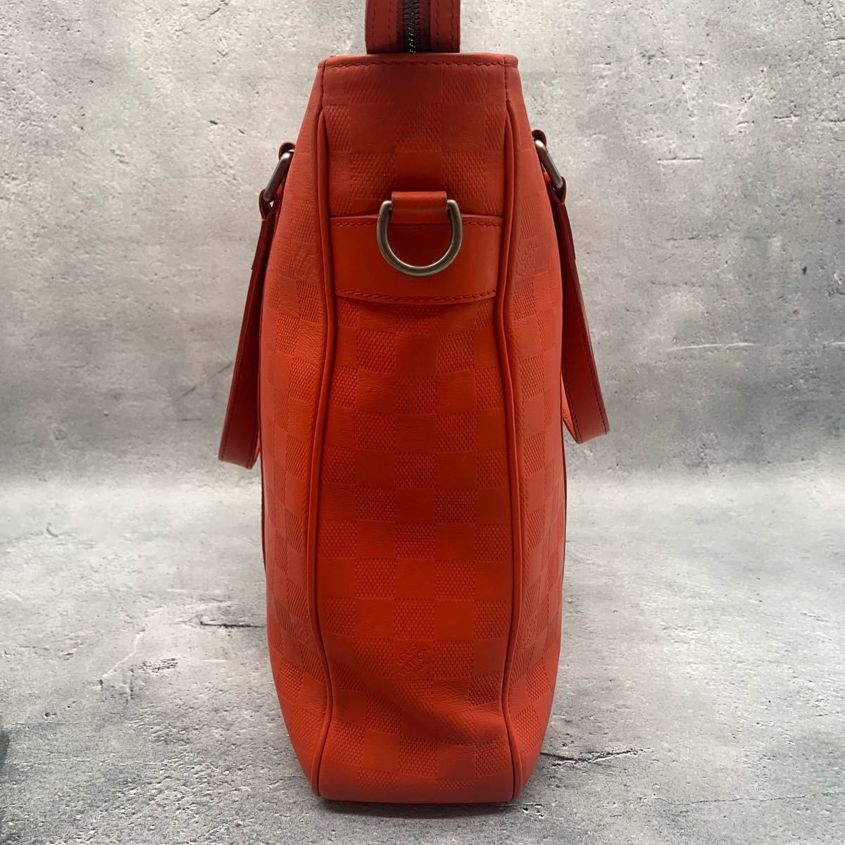 【美品】LOUIS VUITTON ルイヴィトン ダミエ アンフィニ タダオ PM 2way トートバッグ ショルダーバッグ レザー フュージョン