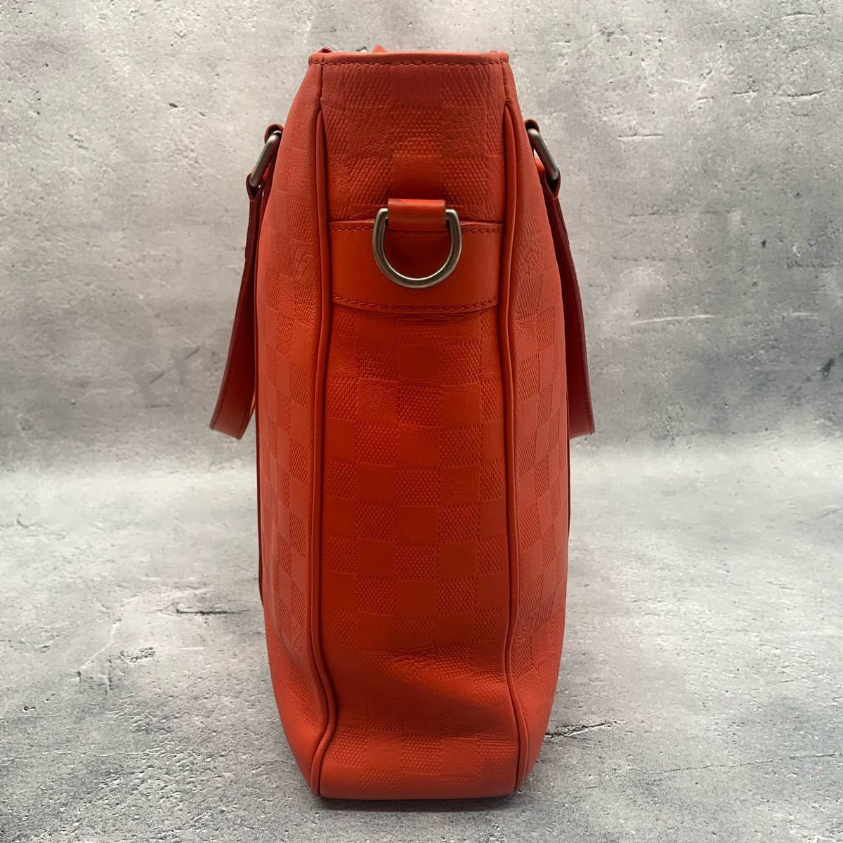 【美品】LOUIS VUITTON ルイヴィトン ダミエ アンフィニ タダオ PM 2way トートバッグ ショルダーバッグ レザー フュージョン