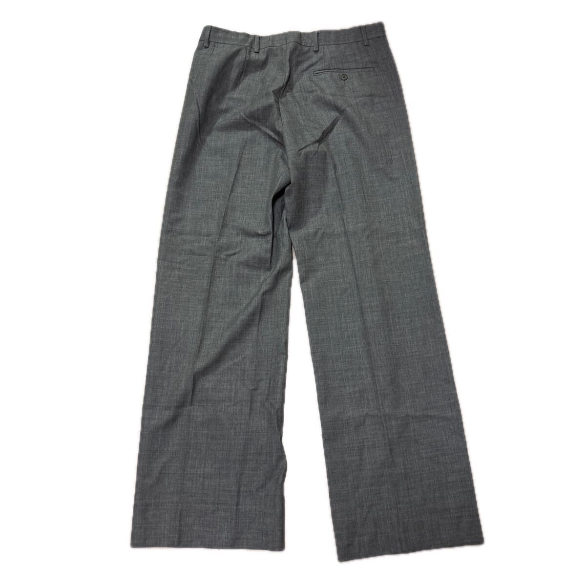 メンズ 50 EMPORIO ARMANI エンポリオ アルマーニ グレー スラックス スーツ ワイドパンツ ヴィンテージ ビンテージ ヴァージンウール