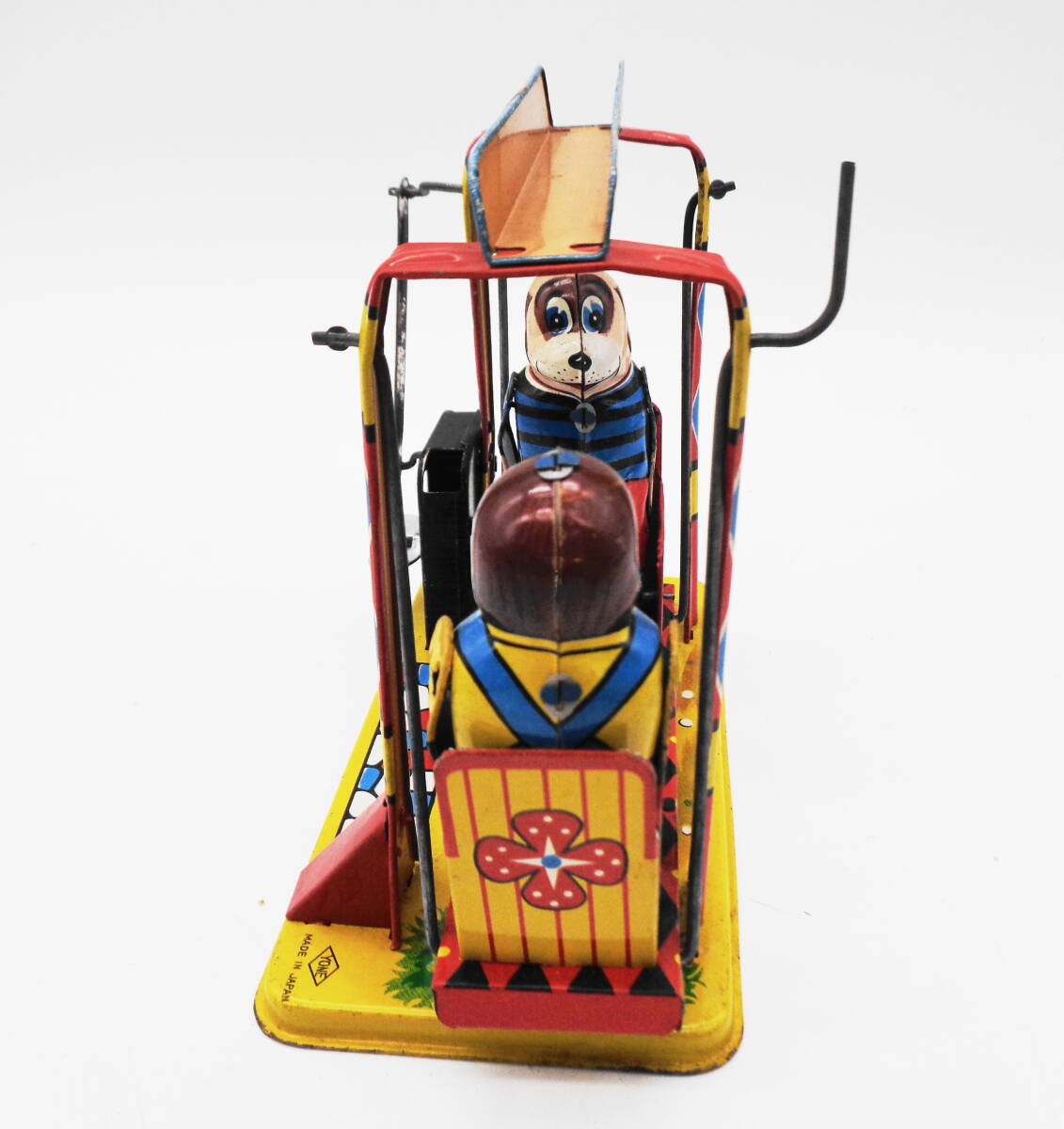  Showa Retro жестяная пластина игрушка *.ANIMAL SWING*. собака ... качание качели *.YONE рис магазин 