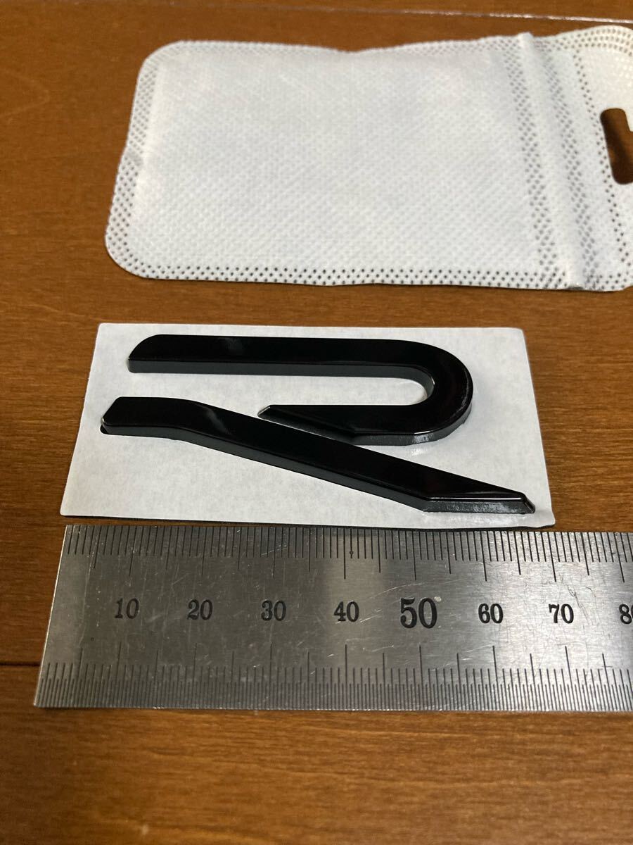 【送料無料、ラスト１点】VW Volkswagen フォルクスワーゲン GOLF ゴルフR R-Line Rアドバンス エンブレム(大) ステッカー 艶ありブラック_画像3