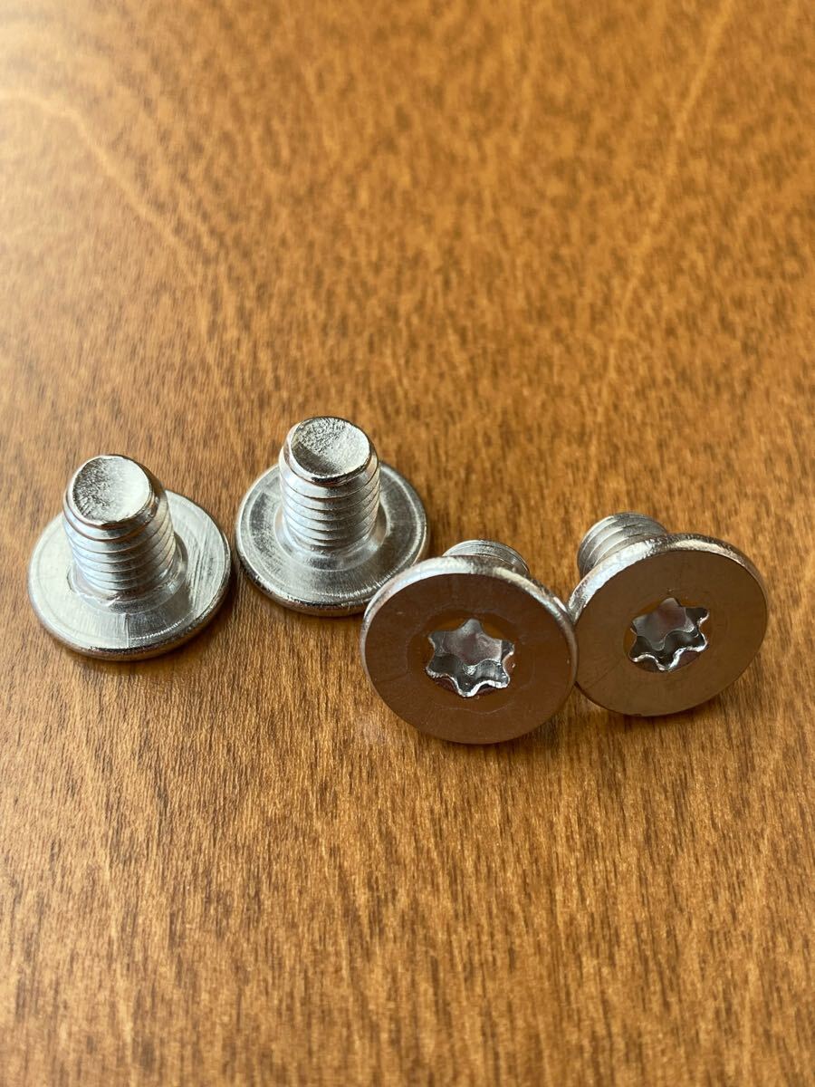 【送料無料】盗難防止ナンバープレートボルト 4個セット M6×8mm ステンレス 低頭 スリムスタイリッシュボルト シルバー_画像1