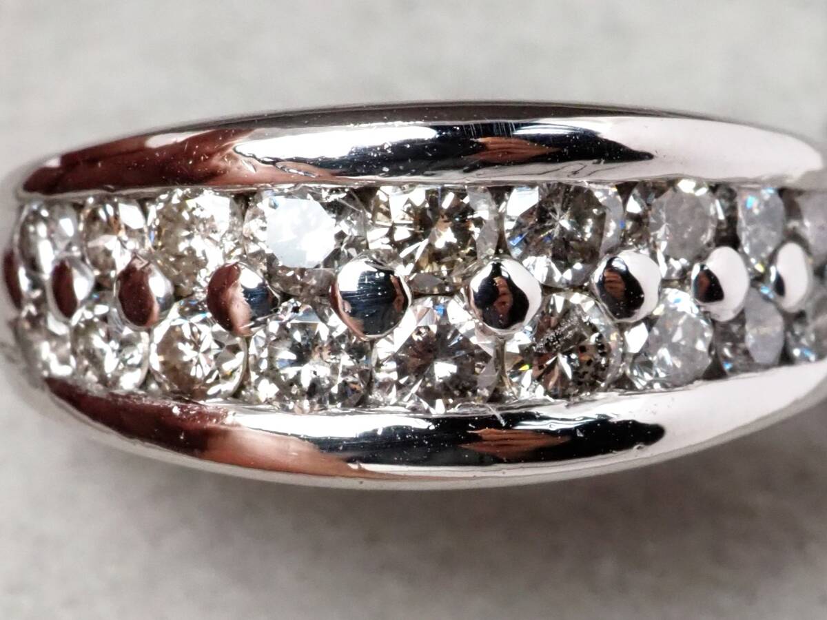 【8072P】Pt900 天然ダイヤモンド 1.00ct/5.1g/リング 指輪 ?11
