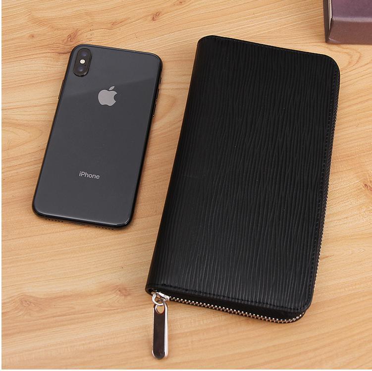 送料無料 長財布 メンズ ジッピー ウォレット エピレザー 本革 ラウンドファスナー レディース プレゼント 大容量 高級感 黒 ブラック_画像6