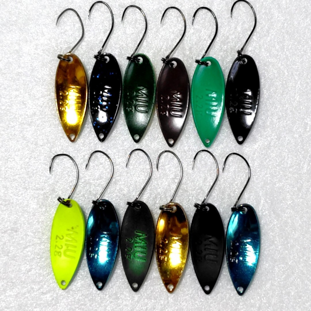 ⑥【中古美品多数】 フォレスト Forest ミュー MIU 2.2g 12枚セット 管理釣り場 管釣り エリア オリカラ 限定カラー 送料180円 同梱歓迎_画像6