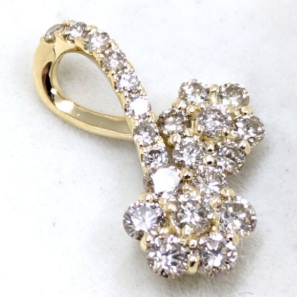 Y9301★K18 天然ダイヤモンド 1.00ct ペンダントトップ★1.8g 仕上げ済み_画像2