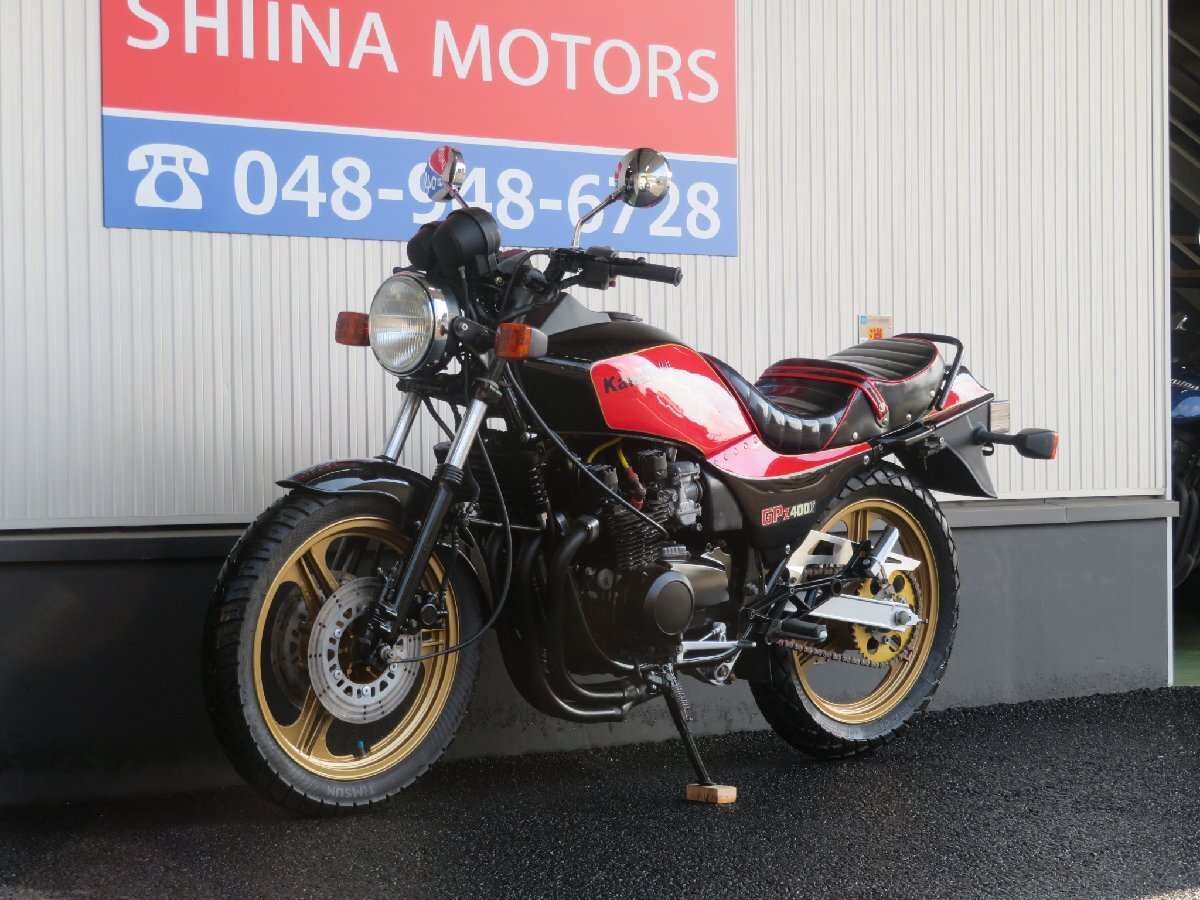 ■価格更新?。〈蠓鶄幰。“残膜喂謦昆ぅ欹蓉湁?！■ブラック集合管/カワサキ GPZ400F B0297 赤/黒 ZX400A 車體 埼玉店ベース車