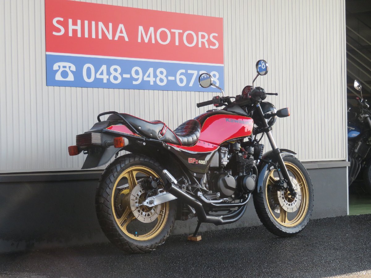 ■価格更新??！大幅値引き?。“残膜喂謦昆ぅ欹蓉湁?！■ブラック集合管/カワサキ GPZ400F B0297 赤/黒 ZX400A 車體 埼玉店ベース車