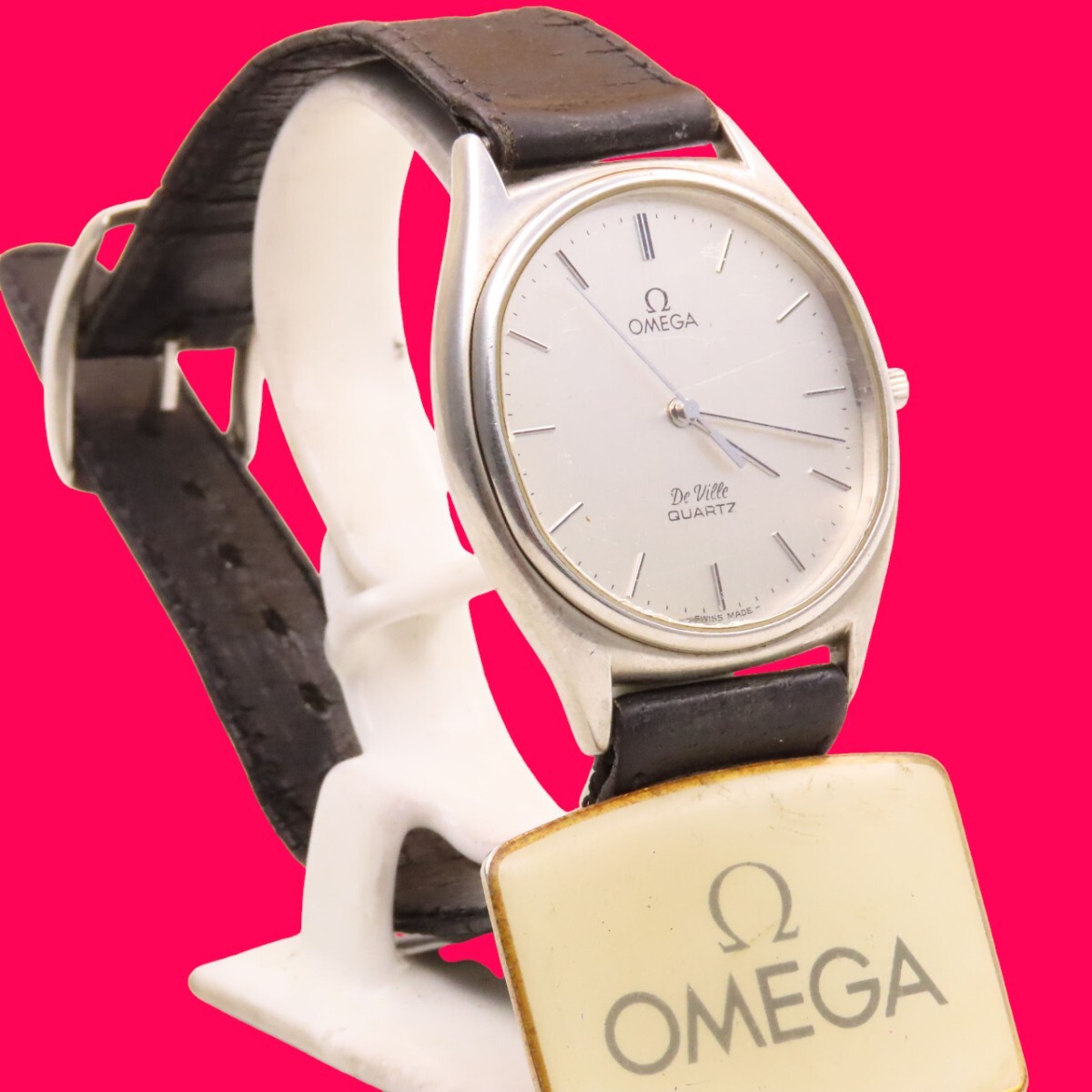 ■♪価格高騰! 資産価値！ 稼働 電池新品 メンズ ビンテージ 高級超レア！ OMEGA オメガ Deville デビル クオーツ フルオリジナル_画像3