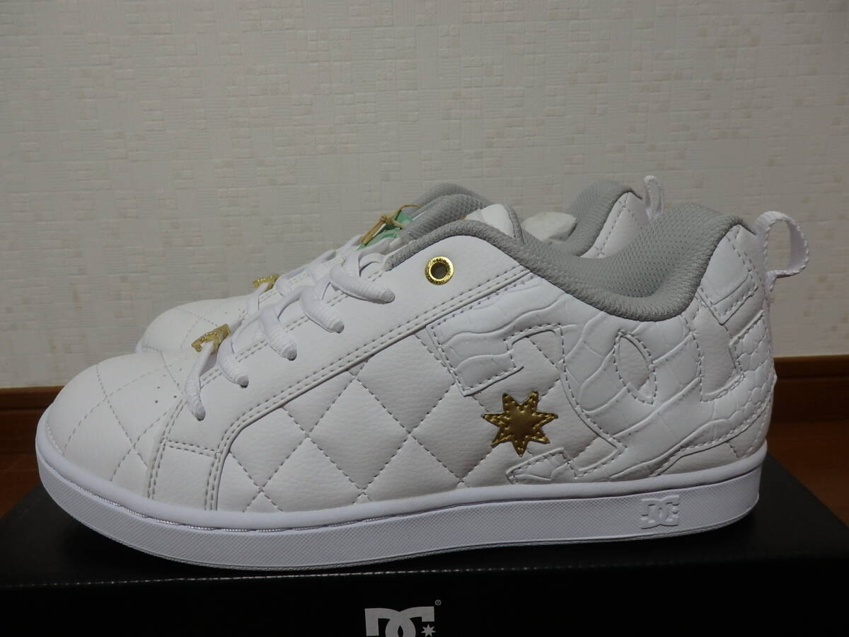 即決☆レア！限定！♪新品未使用 DC SHOES ＤＣシューズ スニーカー ALLIANCE SE SN 26.0cm ホワイト ゴールド_画像1