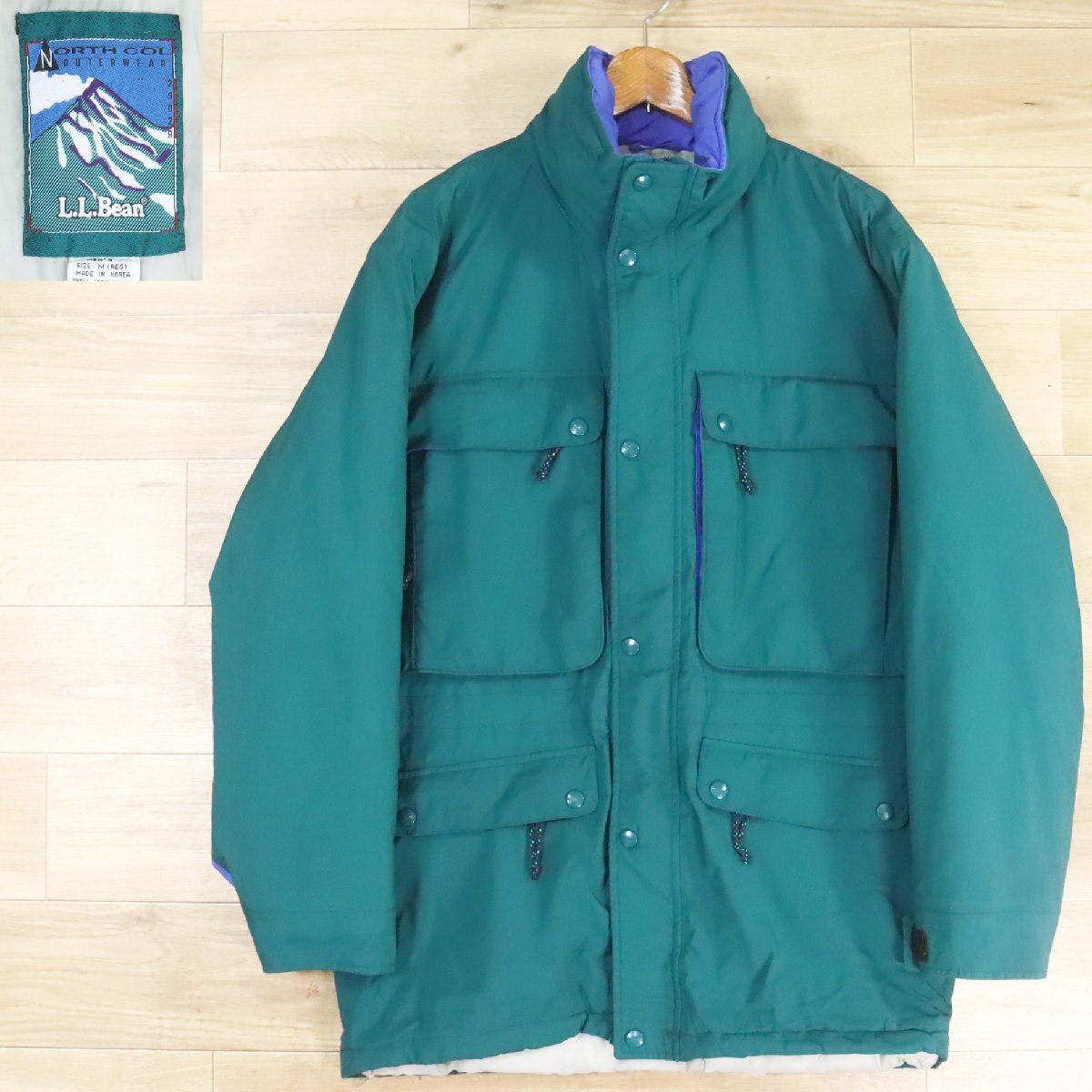 I11T/Y8.20-3 アメリカ古着 L.L.Bean エルエルビーン マウンテンパーカー ゴアテックス ナイロンジャケット グリーン M