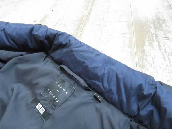 【USED/良品】UNIQLO × theory/バイカラー ダウンジャケット Lサイズ 検 索用⇒ ユニクロ/セオリー/01-31-2F100A/F0907_画像9