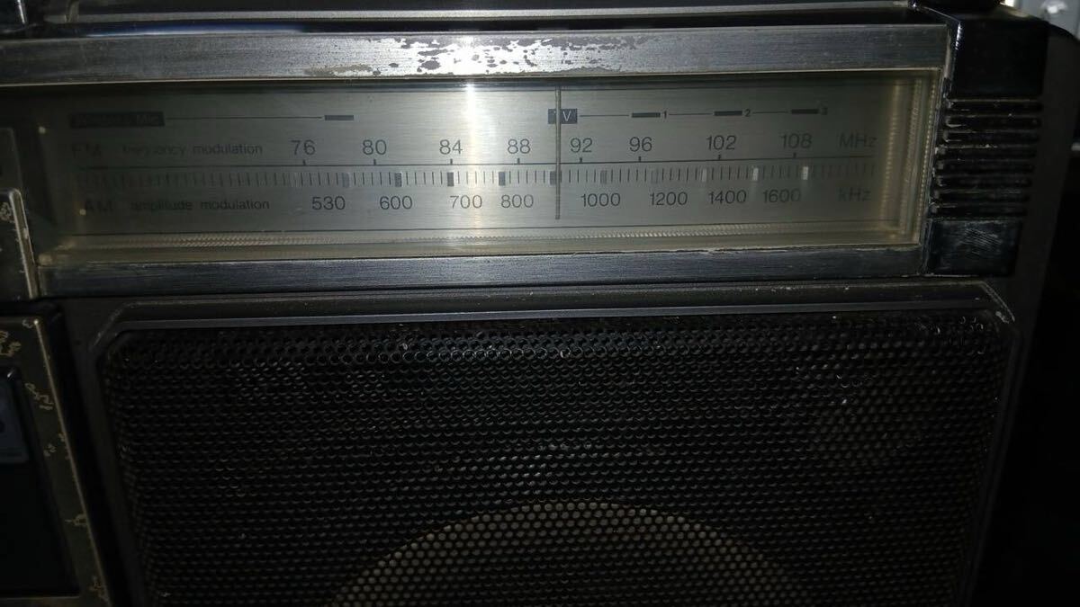 GF-505ST SHARP シャープ ラジカセ 昭和レトロ AM FM 大型ラジカセ カセットテープ_画像5