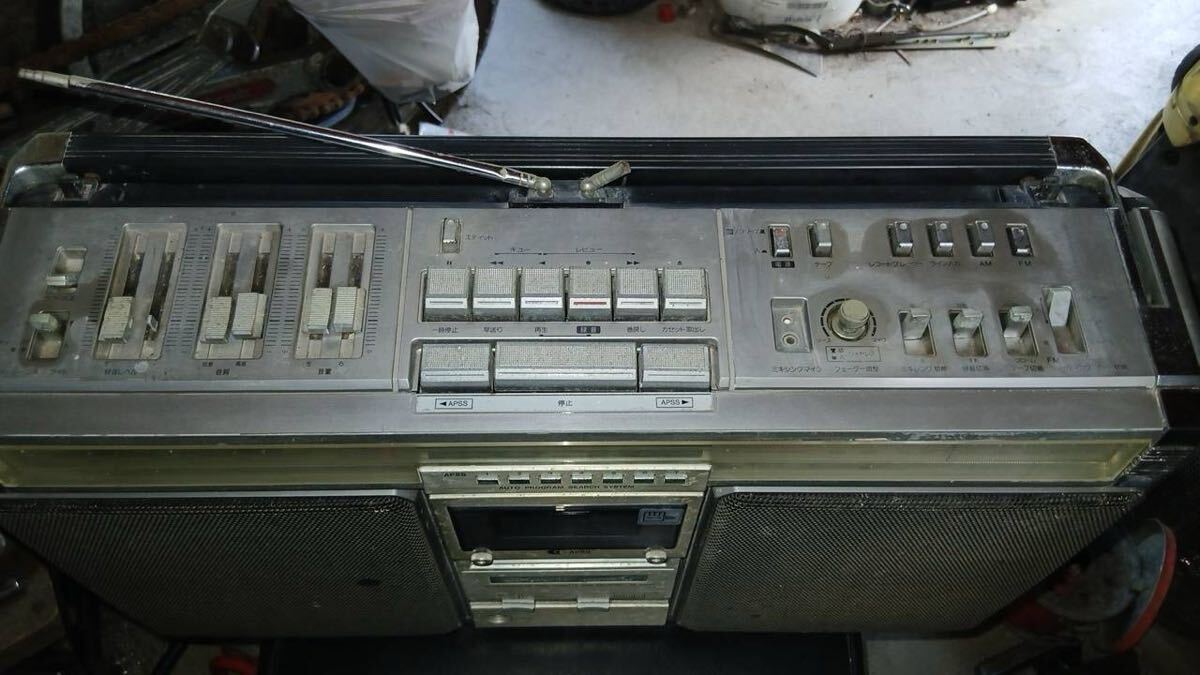GF-505ST SHARP シャープ ラジカセ 昭和レトロ AM FM 大型ラジカセ カセットテープ_画像6