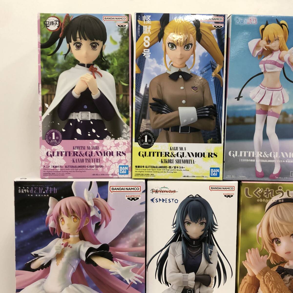 07w8668★1円~ 美少女系アニメ プライズフィギュア 15個セット まどマギ/しぐれうい/よふかしのうた/リゼロ/マクロスF 他 未開封 中古品