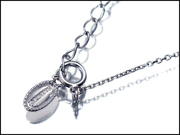 【ジュエリー極】HARMONY 人気クロスデザイン！天然ダイヤモンド0.04ct 高級K10WGペンダントネックレス h7768io【送料無料】_画像2