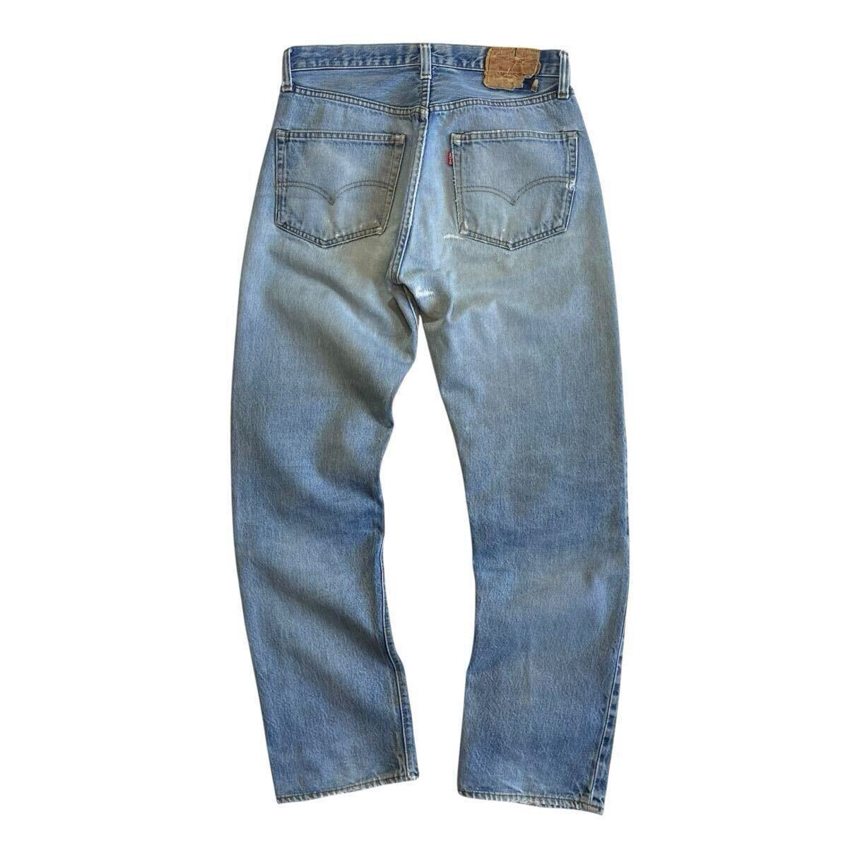 66后期?70s USA制 Levis 501 W33L34 オリジナル ビンテージ ヒゲ リペア 赤耳 リーバイス 501 66后期 デニムパンツ ゴールデンサイズ