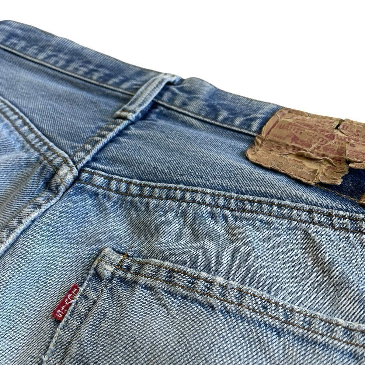 66后期?70s USA制 Levis 501 W33L34 オリジナル ビンテージ ヒゲ リペア 赤耳 リーバイス 501 66后期 デニムパンツ ゴールデンサイズ