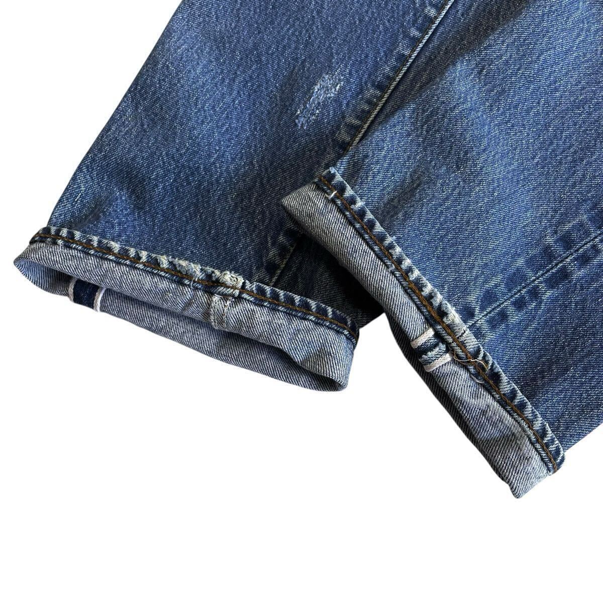 ヒゲ美色?赤耳 80s USA制 Levis 501 W32L34 オリジナル ビンテージ リーバイス 501 ハチノス デニムパンツ Redline セルビッチ 524 83年制