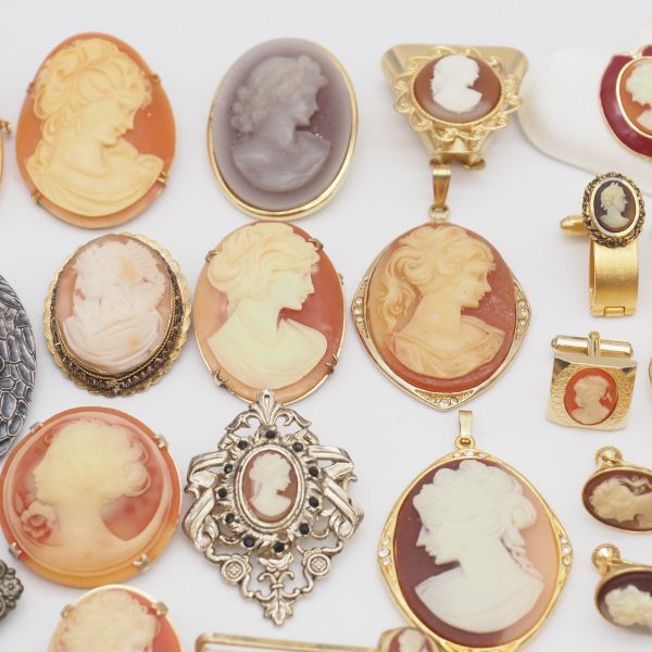 (CBM0907) 1円 カメオ アクセサリー 大量セット ペンダント トップ ブローチ 等 まとめて