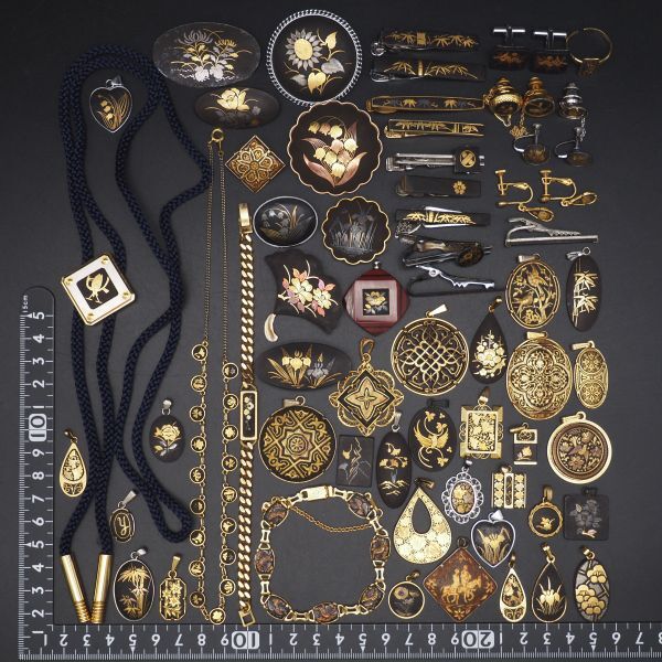 (IZM0905) 1円 象嵌 アクセサリー 大量セット ネックレス ブレスレット ペンダントトップ イヤリング ブローチ 指輪 等 まとめて