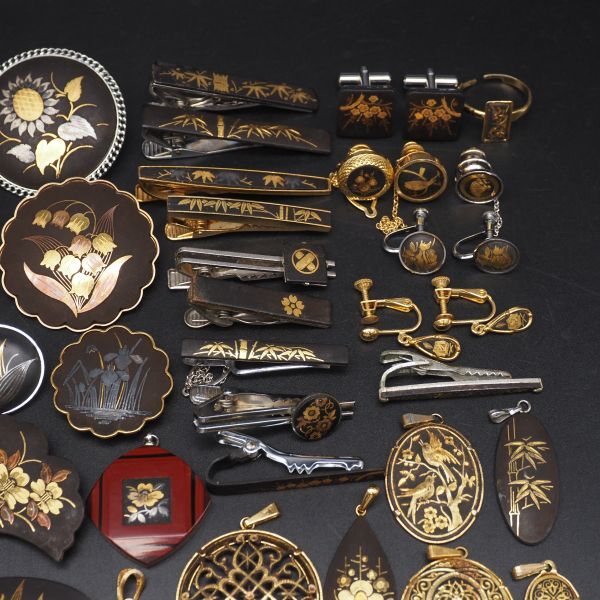 (IZM0905) 1円 象嵌 アクセサリー 大量セット ネックレス ブレスレット ペンダントトップ イヤリング ブローチ 指輪 等 まとめて