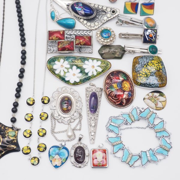 (SBA0907) 1円 七寶 アクセサリー 大量セット ネックレス ブレスレット ペンダントトップ イヤリング ブローチ 指輪 等 まとめて