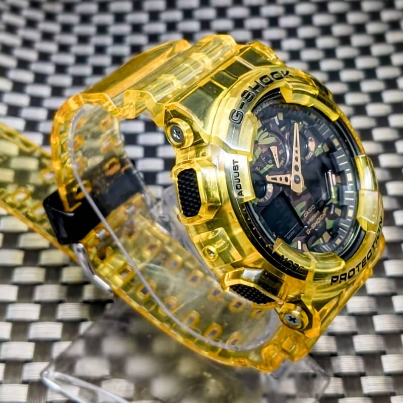 G-SHOCK GA-100CF キャンディイエロー [電池新品] + メタル游環(huán) - 送料: 230円~