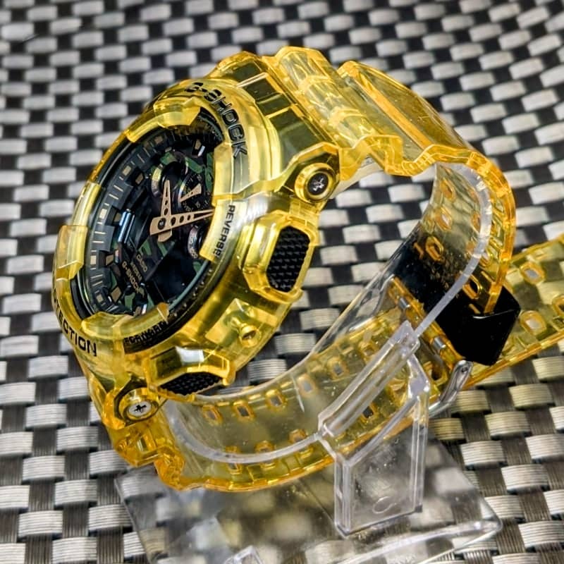 G-SHOCK GA-100CF キャンディイエロー [電池新品] + メタル游環(huán) - 送料: 230円~
