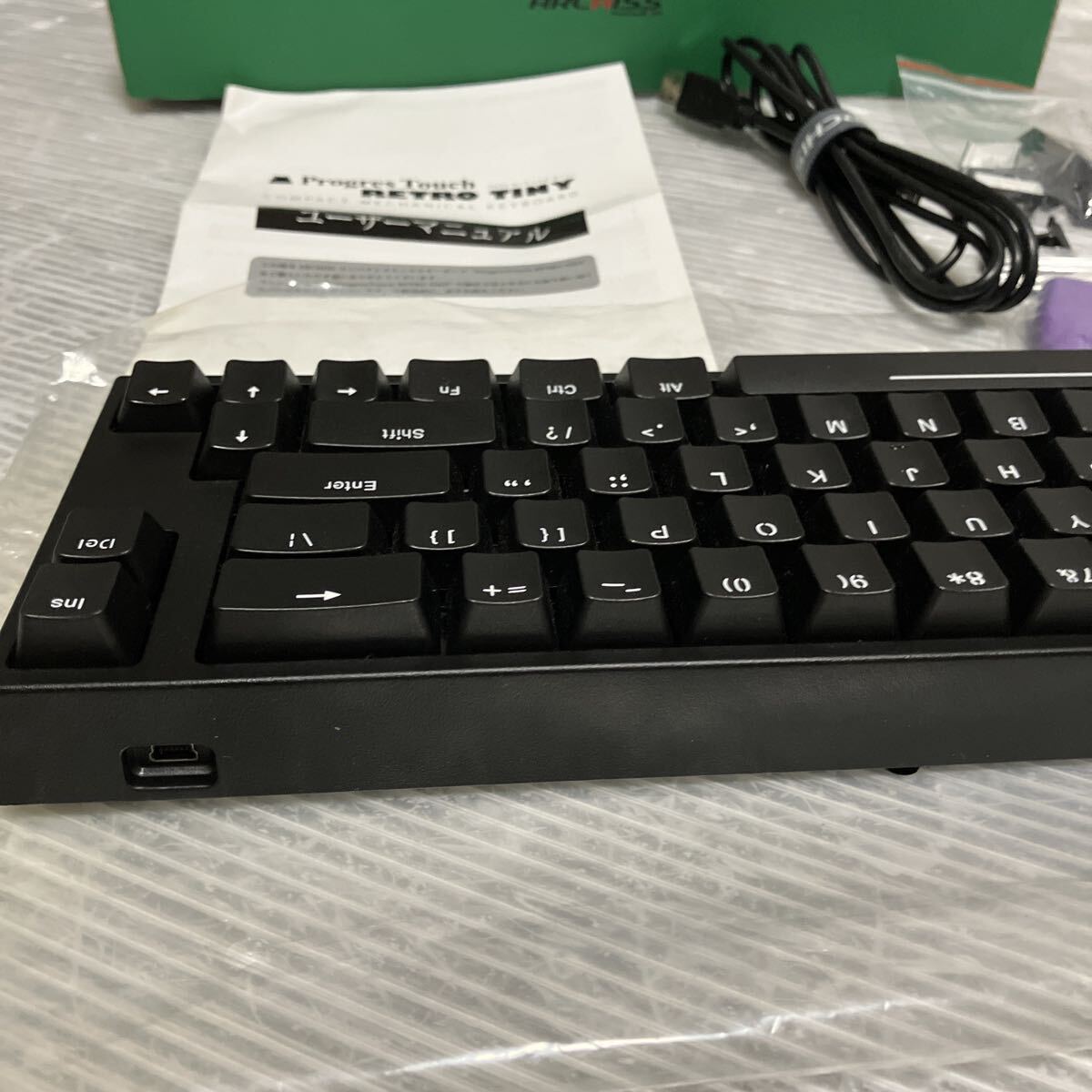 O250 ARCHISS Progres Touch RETRO TINY US配列 静音赤軸 AS-KBPD66/SRBK_画像5