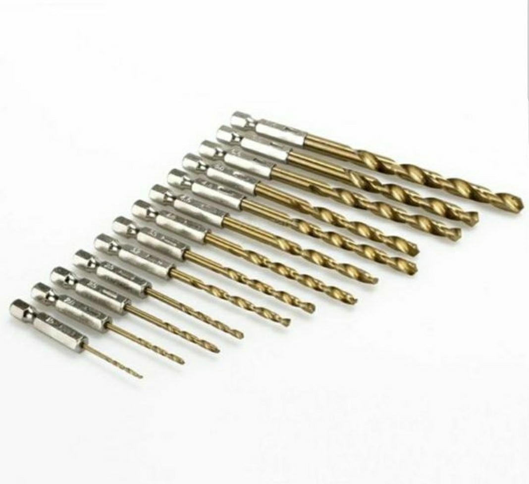 インパクトドライバー 対応 六角軸 6.35 ドリルビット キリビット 13本セット 電動ドリルドライバー 穴開け 鉄 アルミ 木_画像3