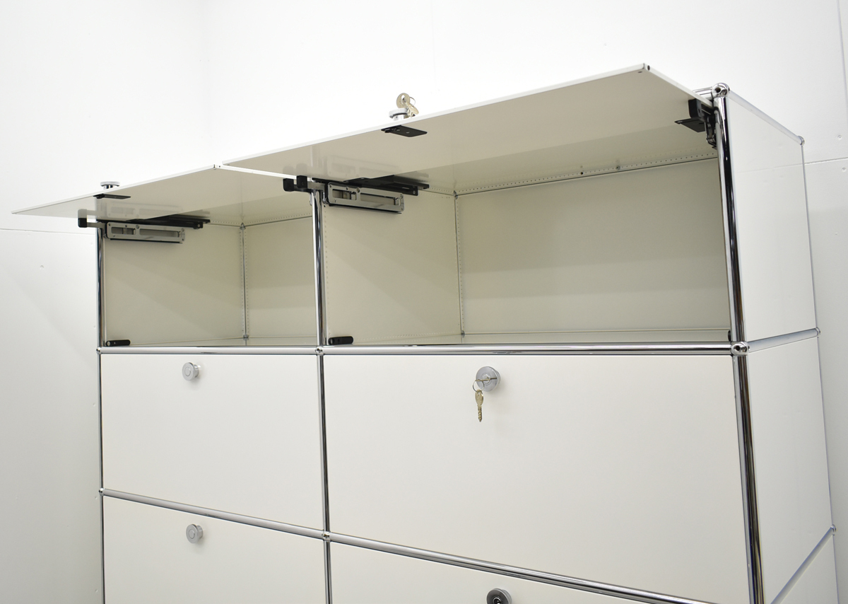 [ б/у ][ стоимость доставки предварительный расчет товар ]USM Haller - la- шкаф 2 ряд 5 уровень белый ширина 1525 2025092901[ б/у офисная мебель ]