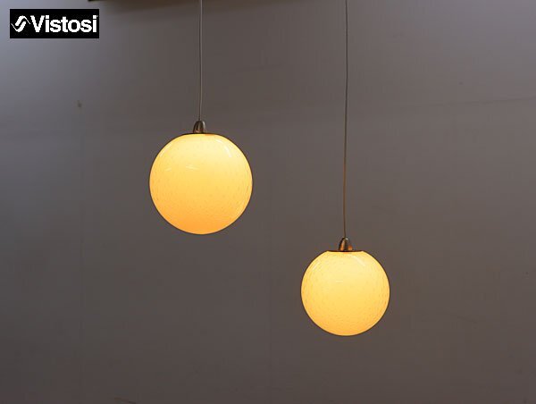 ◆展示品◆ LUMINABELLA ルミナベッラ VISTOSI ヴィストージ Bolle pendant ボーレ SP P ペンダントライト/天井照明 2點(diǎn)セット 16萬