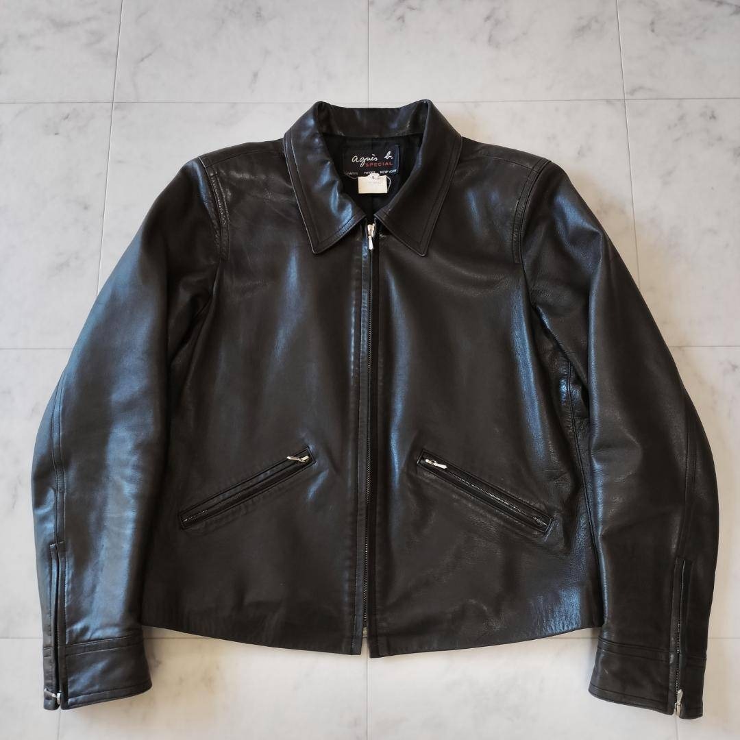 希少 agnes b. special ショート丈レザージャケット 2 短丈 希少 agnes b. special ショート丈レザージャケット 2 短丈