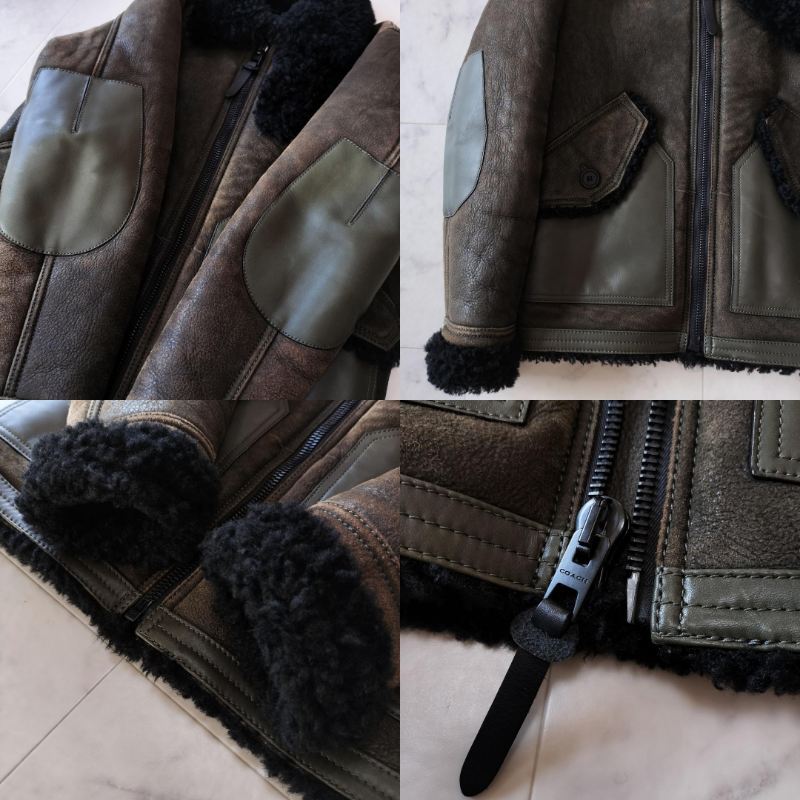 高級 COACH シアリング B3 ボンバージャケット XS ムートンジャケット 高級 COACH シアリング B3 ボンバージャケット XS ムートン