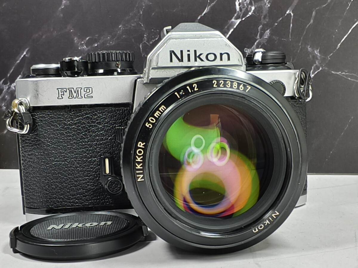 【終活コレクション整理】Nikon NEW FM2＋Ai NIKKOR 50mm f1.2 シンデレラ単焦點(diǎn) 各動作良好 シャッター快調(diào) スローOK 露出計OK フィルム