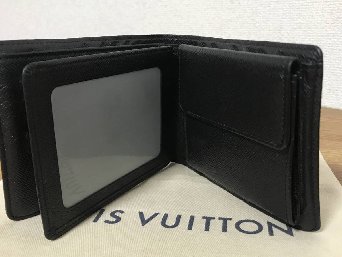 【超美品】ヴィトン ダミエ グラフィット 黒 二つ折り 財(cái)布 ポルトフォイユ フロリン 小さい/マルコ メンズ エピ ブラザ マネークリップ