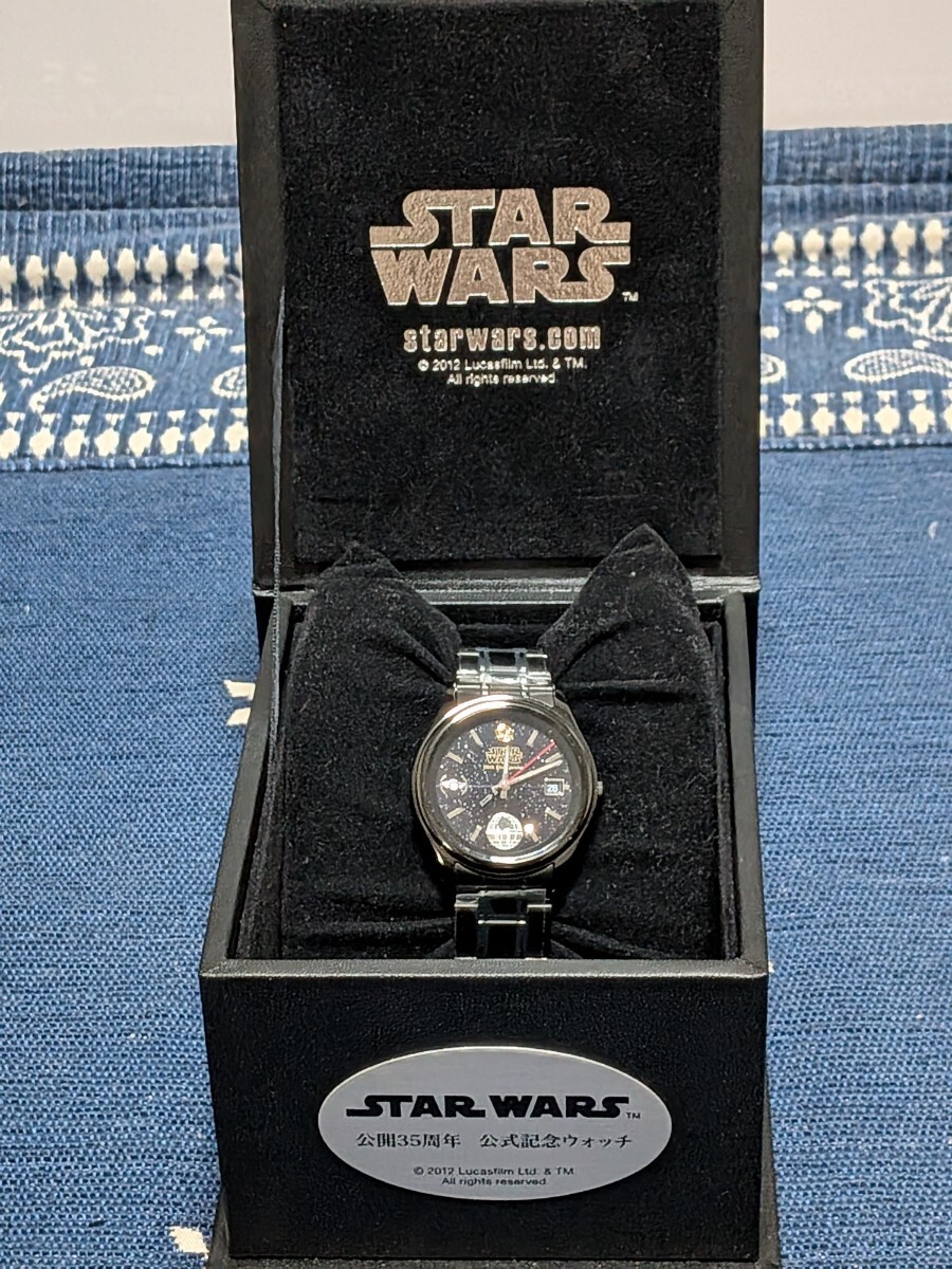 スター・ウォーズ公開35周年記念公式ウォッチ ダース・ベイダー 漆黒の刻 世界限定3500個 ソーラー時計 未使用_画像1