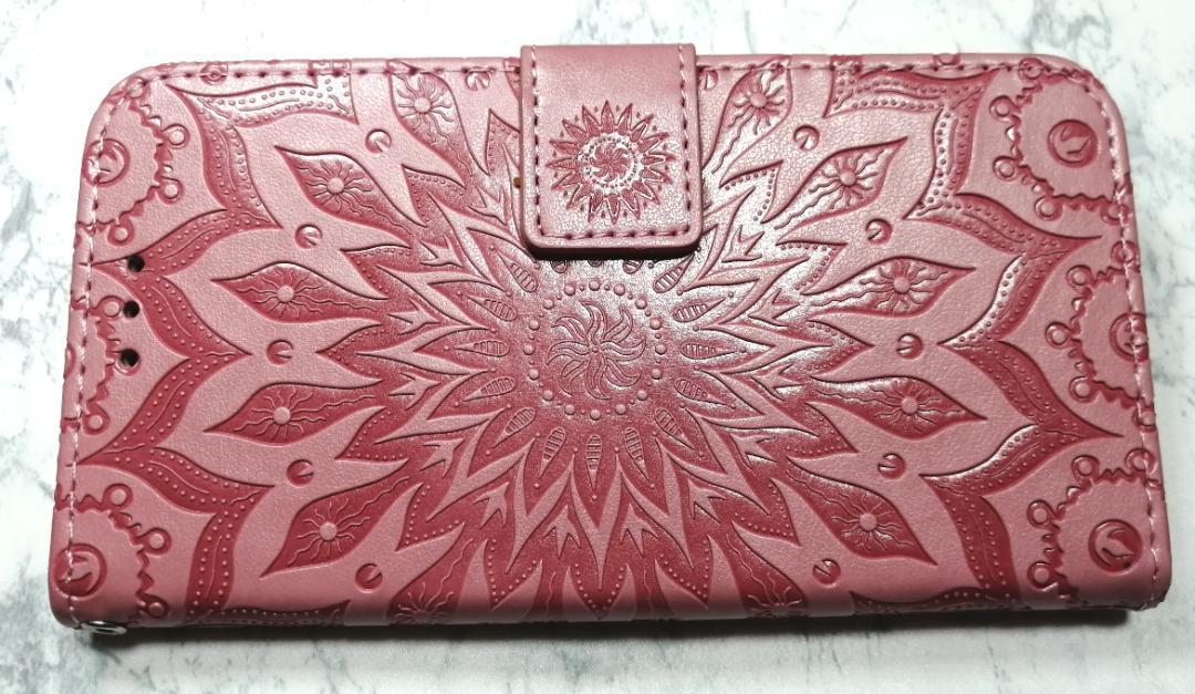 блокнот type iphone12/12pro для кейс отходит гравюра этнический рисунок розовый